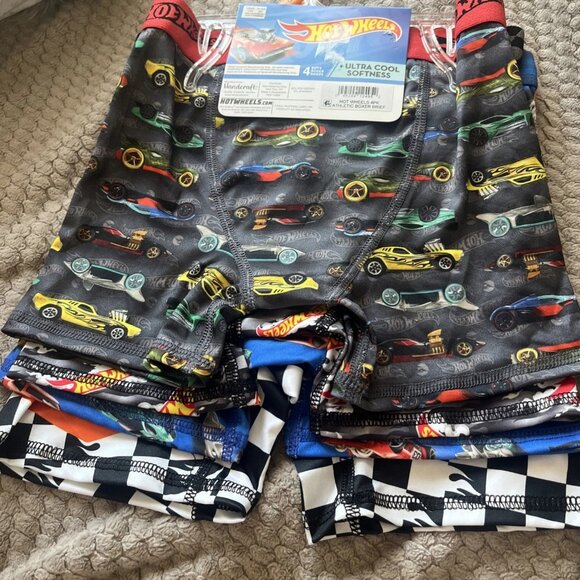 Other - Hot Wheels Boys' Boxerbriefs Briefs Size 6 Underwear Ultra Cool Soft Cars 4 Pack